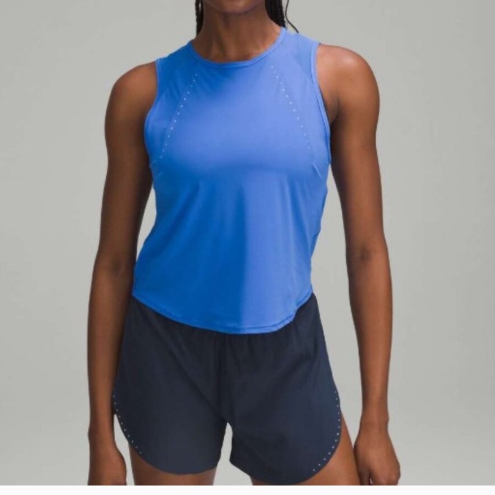 Lulu Lemon Sculpt Cropped Women's Blue Sleeveless Top